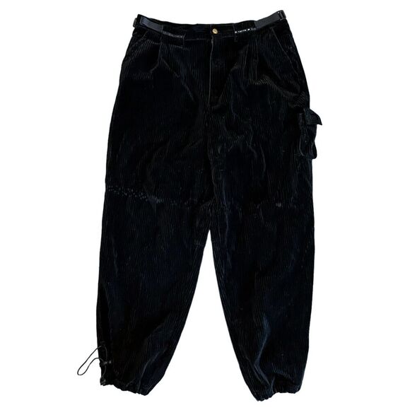 Original Bare Fox Collection Pants 2XL 36-40 Men's Y2K Black Corduroy Jeans - Picture 1 of 15